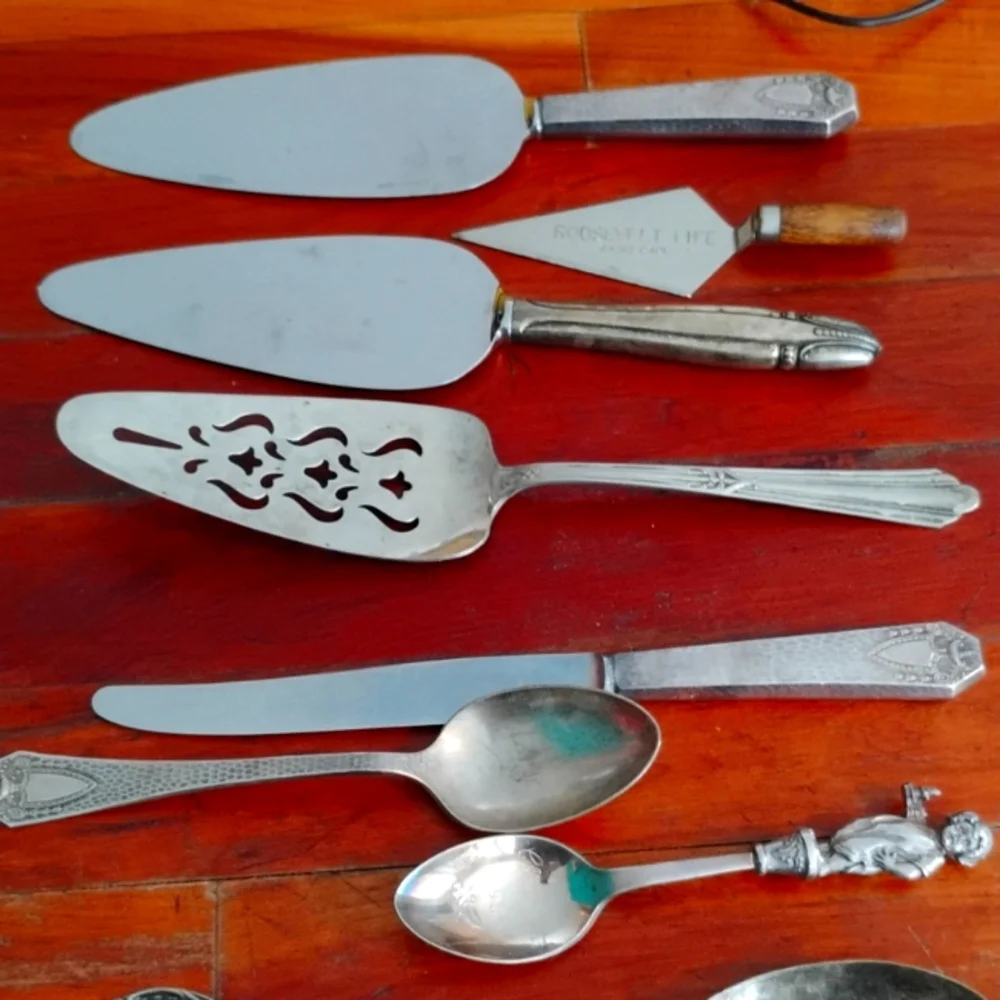 🇮🇹  Italian Designed Silverware Emerald Tortoiseshell 19 Piece Set DEADSTOCK
